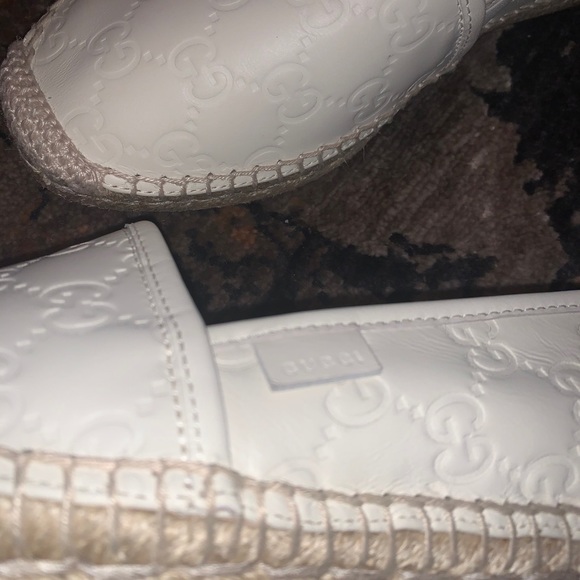 Gucci white leather GG Espadrilles - Picture 2 of 6